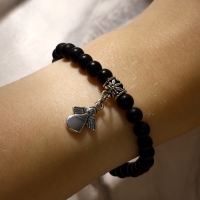 Браслет с подвеской МИКС шар №6 &laquo;Шунгит&raquo;, 5,5см