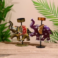 Подсвечник "Слоник" металл 23 см