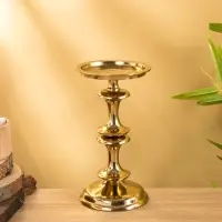 Подсвечник "Эйфория" алюминий 12х12х23 см