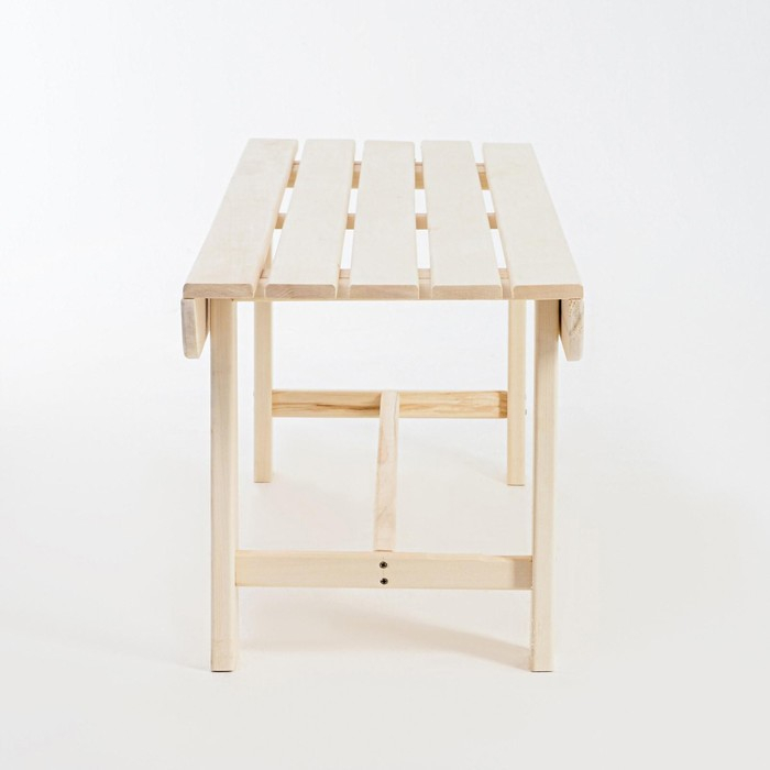 Лавка деревяная из наличника липы "Добропаровъ" 140х40х43.5 см, для бани, нагрузка до 160 кг