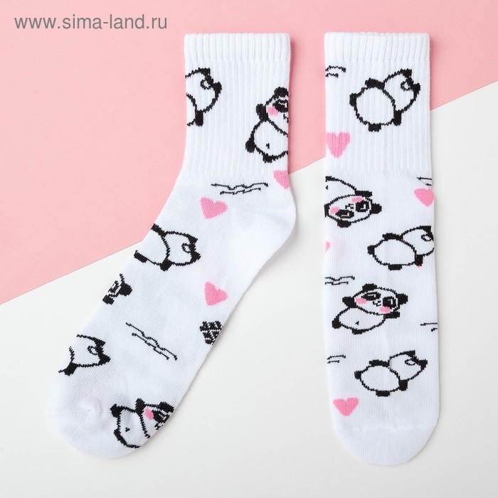 Носки детские KAFTAN &laquo;Панды&raquo;, размер 14-16, цвет белый
