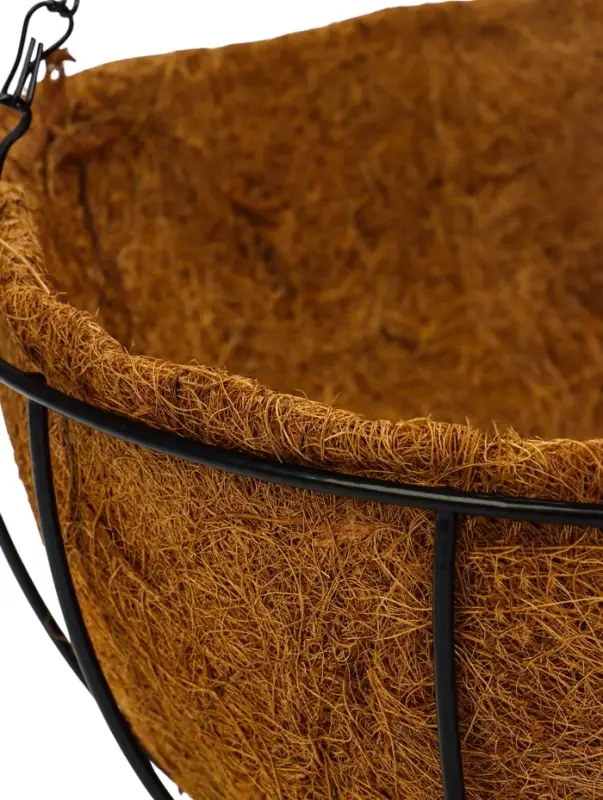 Кашпо подвесное d=35 см, с кокосовым вкладышем "Полусфера"