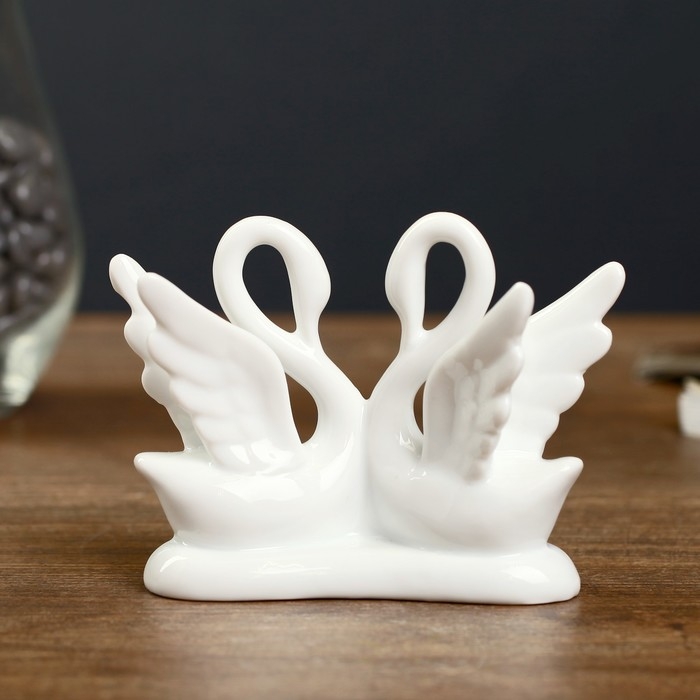 Фигурка под фарфор &laquo;2 лебедя изящество&raquo;, стразы, 10&times;5&times;9 см