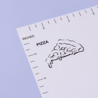 Коврик для выпечки и раскатки теста с разметкой, армированный &laquo;Эрме&raquo;, силикон, 59,5&times;40 см, белый