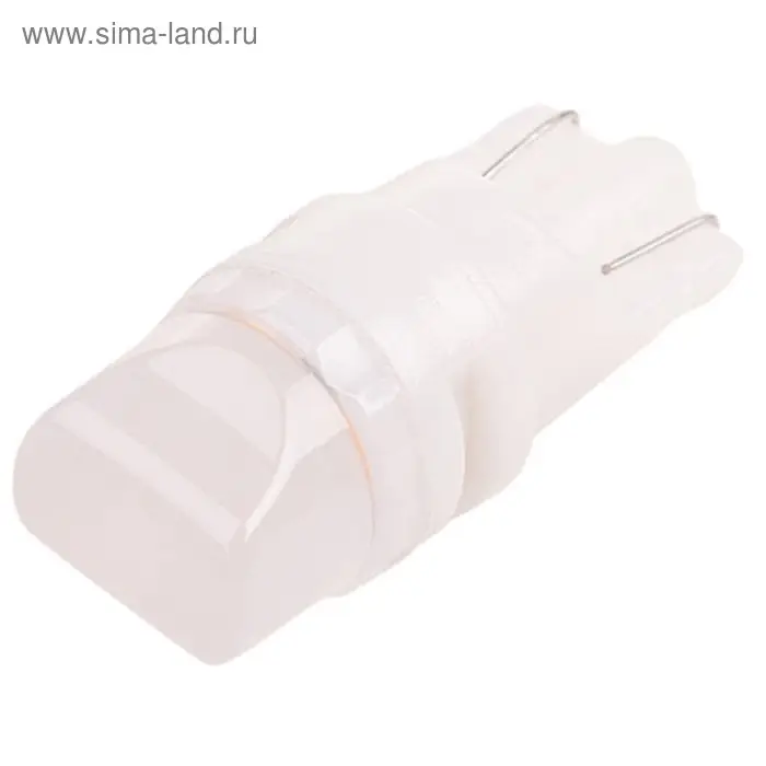 Лампа светодиодная T10(W5W), 12В 3 SMD диода, 1 конт без цоколя желтая Skyway,, S08201388
