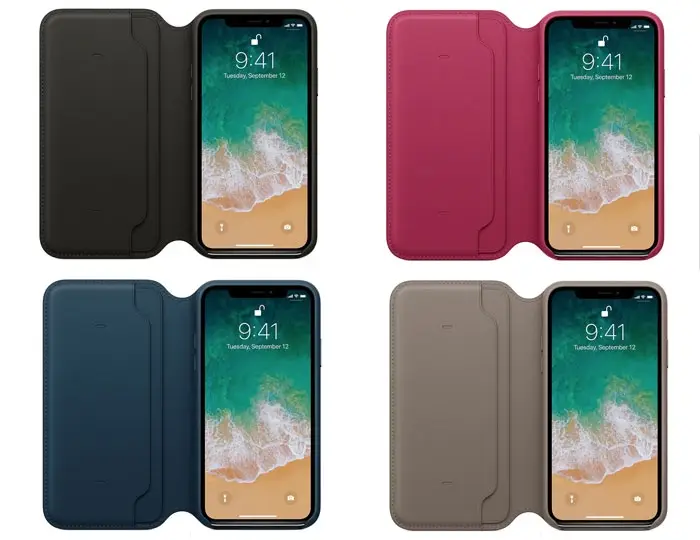 Чехол iPh X Кожаный Folio