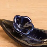 Подставка под благовония &laquo;Цветение&raquo;, 10.5&times;3.5&times;3 см, керамика, синяя