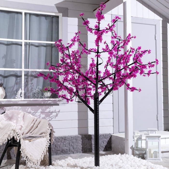 Светодиодное дерево &laquo;Баугиния&raquo; 2 м, 864 LED, постоянное свечение, 220 В, свечение фиолетовое