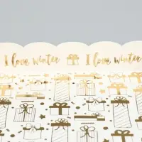 Коробка для кондитерских изделий с пластиковой крышкой I love winter, 15&times;15&times;3 см