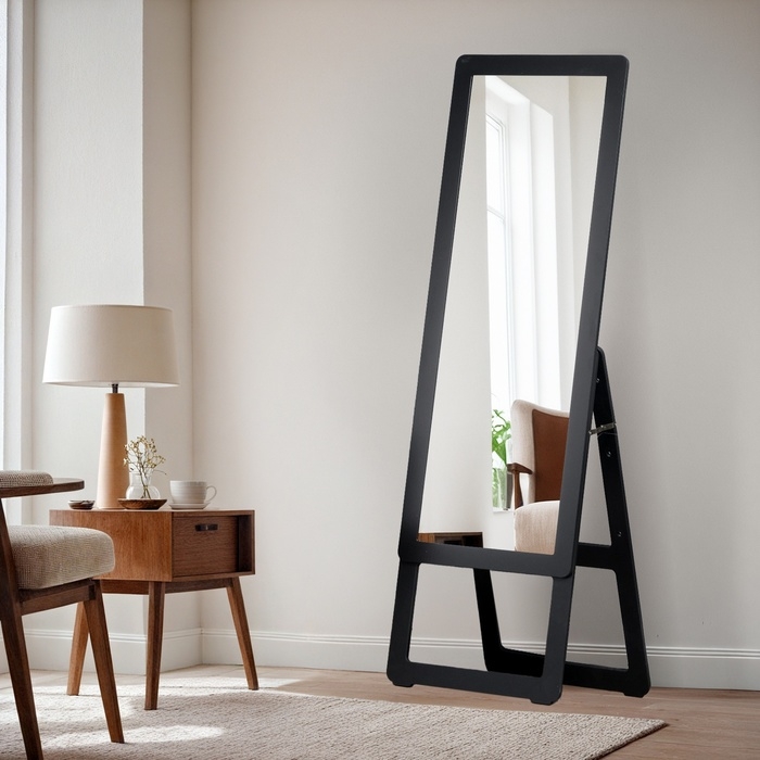 Зеркало напольное Зеркало напольное "Симпл", черное, 43х133см