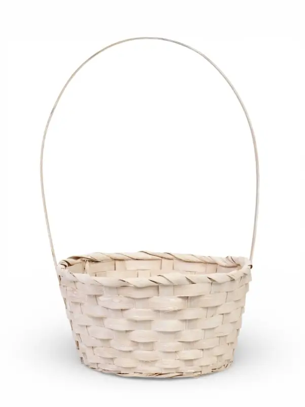 Набор корзин 3 шт 21х21х10 18х18х10 16х16х10 см ручка h=26/24/22см белый