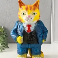 Копилка "Кот Тимофей" 35х22х15 см, рыжий