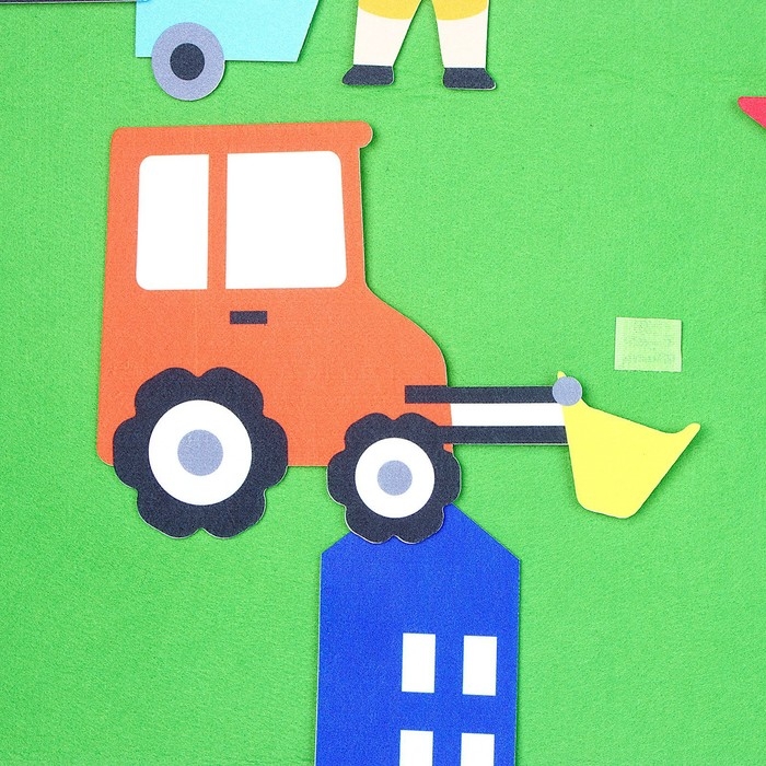 Бизиборд на стену из фетра &laquo;Профессии&raquo; 25 деталей на липучке, размер поля &mdash; 105 &times; 75 см