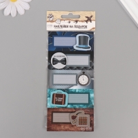 Наклейка с объёмным элементом "Джентльмен" 7х15,2 см Наклейка с объёмным элементом "Джентльмен" 7х15,2 см