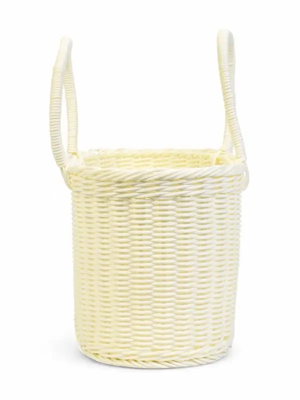 Корзина пластик 37 х 20,5 х 36 см, ручка17 см, белый