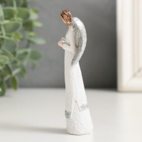 Сувенир полистоун "Безликий ангел с серебряными крыльями" МИКС 10 см