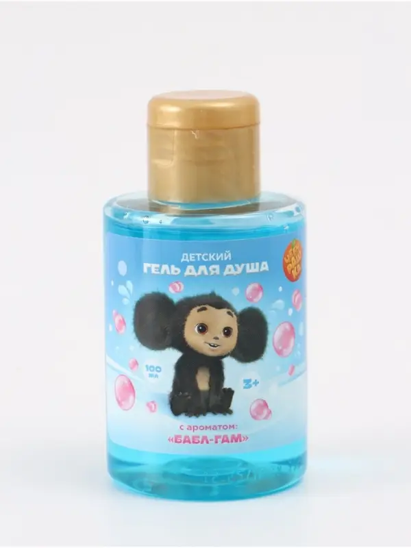 Детский гель для душа, аромат бабл-гам, 100 мл, Чебурашка