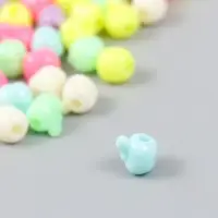 Бусины для творчества пластик "Яблочки цветные с листочками" МИКС набор 20 гр 0,7х0,8х0,9 см   96149