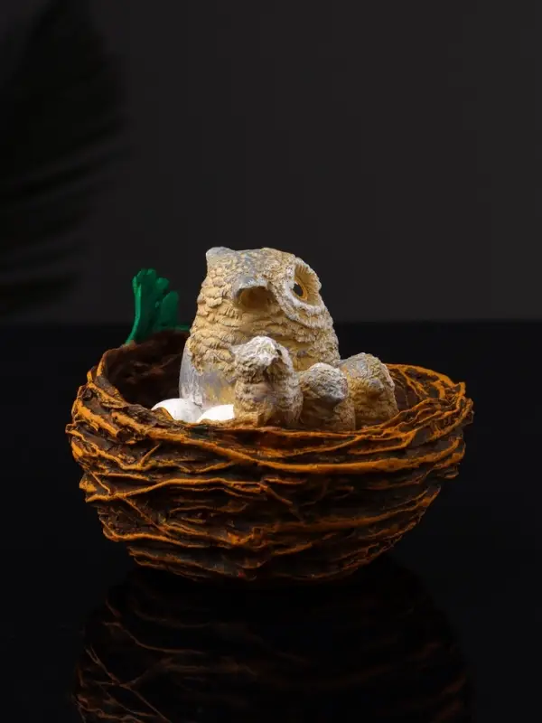 Фигура "Совушки в гнезде" 7.5х10х9.2 см