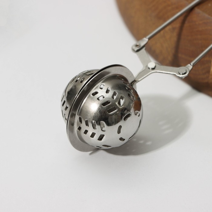 Ситечко для чая Доляна &laquo;Ёлочка&raquo;, 16,5 см, цвет серебристый