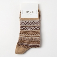 Носки женские утепленные MINAKU "Полоски", р-р 36-39 см