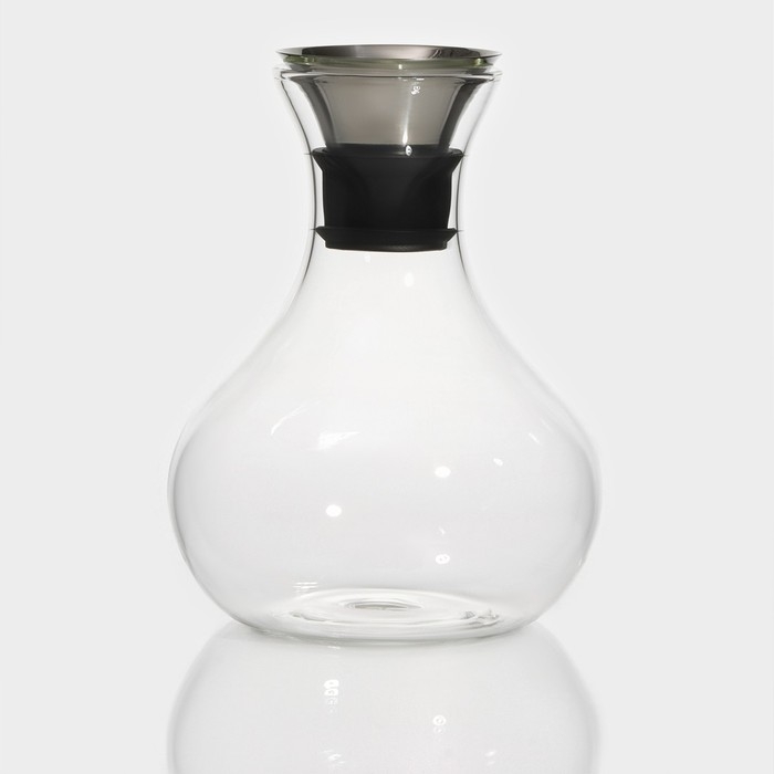 Декантер стеклянный с металлической крышкой Magistro &laquo;Богема&raquo;, 1,5 л, 15,5&times;20,5 см