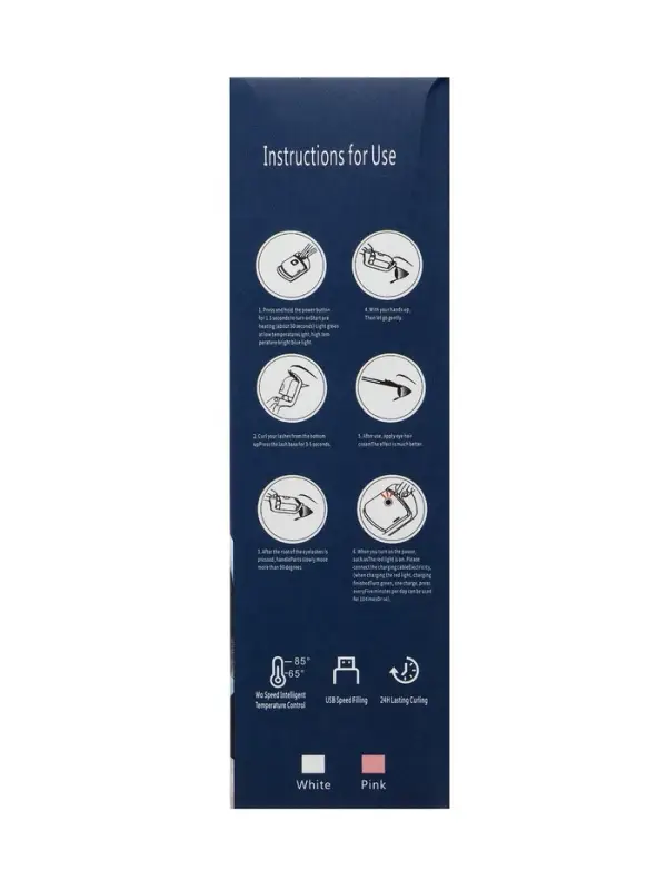 Электрический керлер для ресниц LW-05, от АКБ, белый