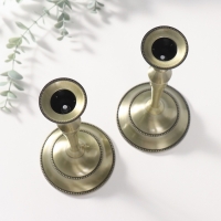 Подсвечник металл "Сканди" бронза набор 2 шт 24,5х10х10 см