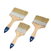 Набор кистей ТУНДРА, натуральная щетина, деревянная рукоятка, 3-4-5" (75, 100, 125 мм),3 шт.
