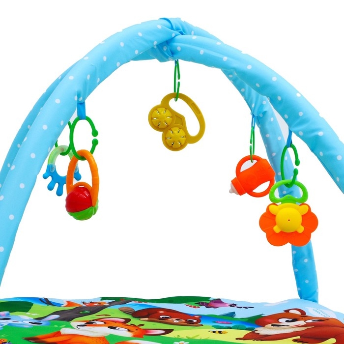 Развивающий коврик с дугами &laquo;Лесные зверята&raquo;, 85х85 см, Крошка Я,