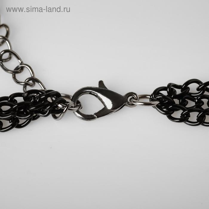 Бусы &laquo;Элегантность жемчуга&raquo; 3 нити, цвет золотисто-белый в чёрном металле, 90см