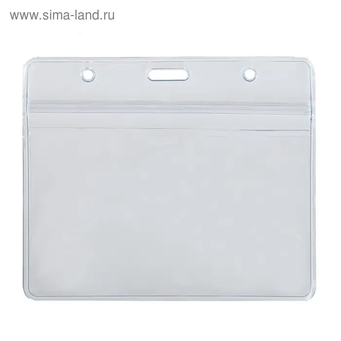 Бейдж горизонтальный Calligrata 108&times;76 мм, внешний размер 95&times;115 мм, 350 мкр, с зип защёлкой