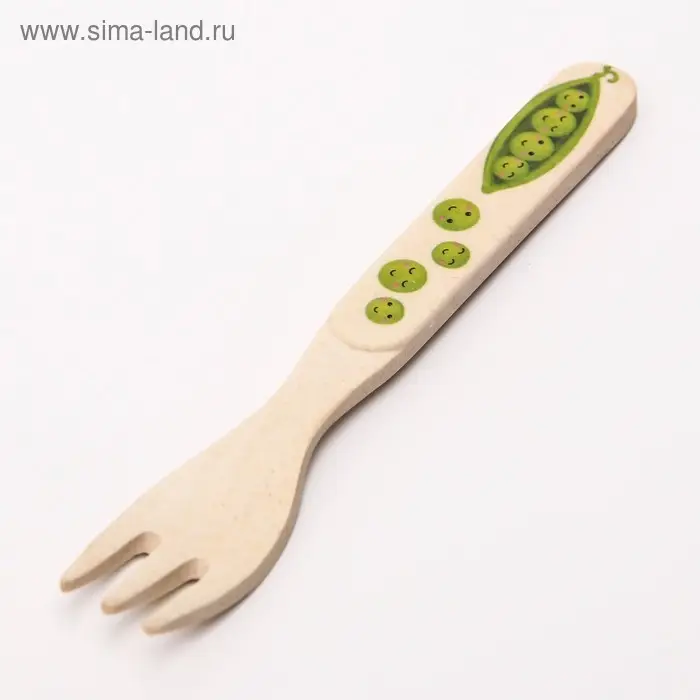 Вилка для кормления, бамбук, МИКС