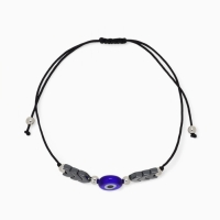 Браслет-оберег «Глазик» на нити, гематит, цвет чёрный в серебре Браслет-оберег «Глазик» на нити, гематит, цвет чёрный в серебре