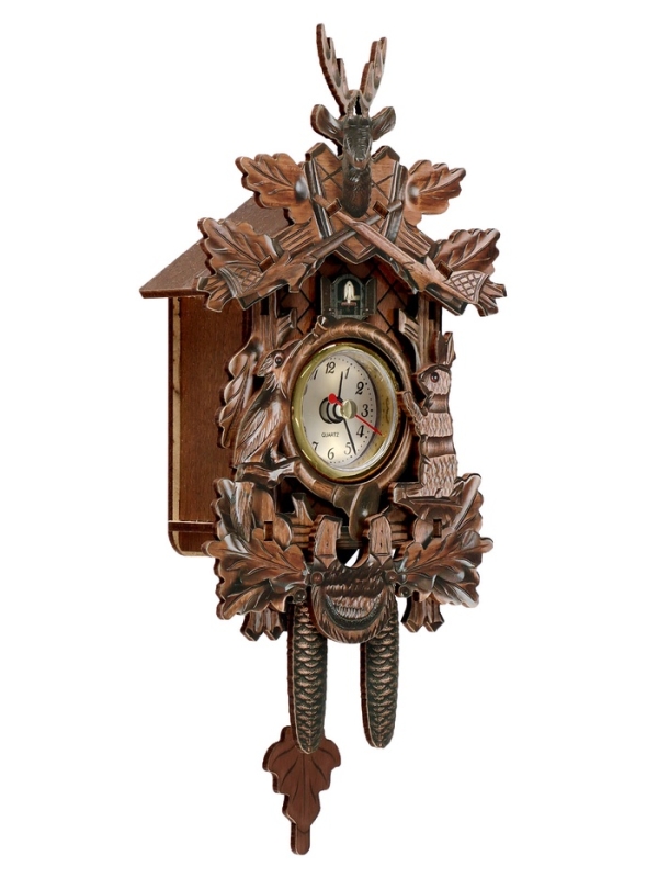 Часы настенные с кукушкой &laquo;Домик в лесу&raquo;, плавный ход, 24&times;11.6&times;5 см