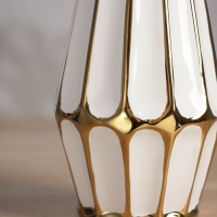 Керамическая ваза декоративная настольная &laquo;Недэн&raquo;, для цветов, сухоцветов, d-5.5 см, 20&times;10 см, белый