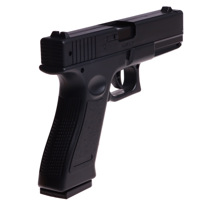 Пистолет &laquo;Глок&raquo;, мягкие пули и вылетающие гильзы, автоматическая перезарядка