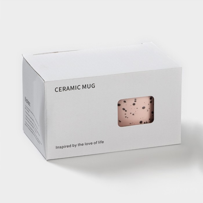 Кружка керамическая &laquo;Бублик&raquo;, 300 мл, цвет розовый