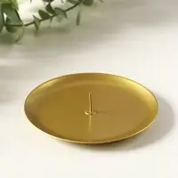 Подсвечник "Чашка" на 1 свечу, 10 см, золото