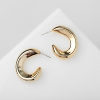 Серьги пластик «Майя» крюг, цвет золото Серьги пластик «Майя» крюг, цвет золото