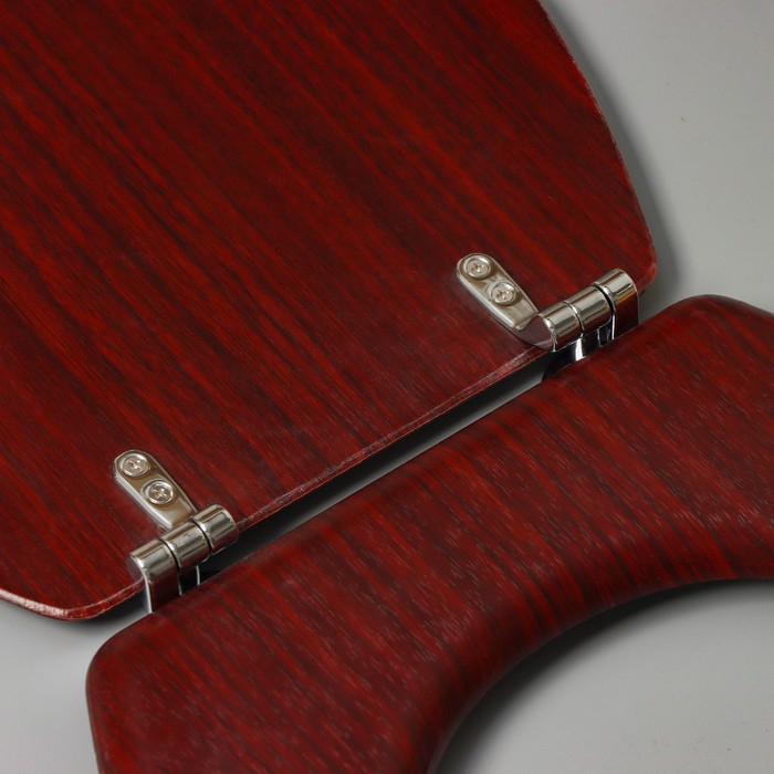 Сиденье для унитаза с крышкой &laquo;Натуральное дерево&raquo;, 45&times;35 см, цвет орех