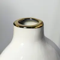 Ваза керамика настольная "Лари" (набор 2 шт) h=26х23, d=4 см, белый