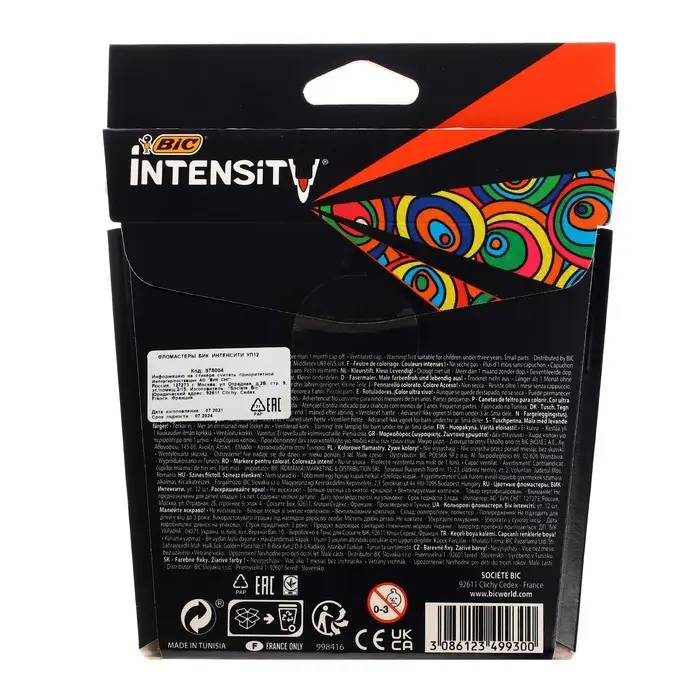 Цветные фломастеры 12 цветов, для подростков и взрослых, тонкое письмо, BIC Color Up