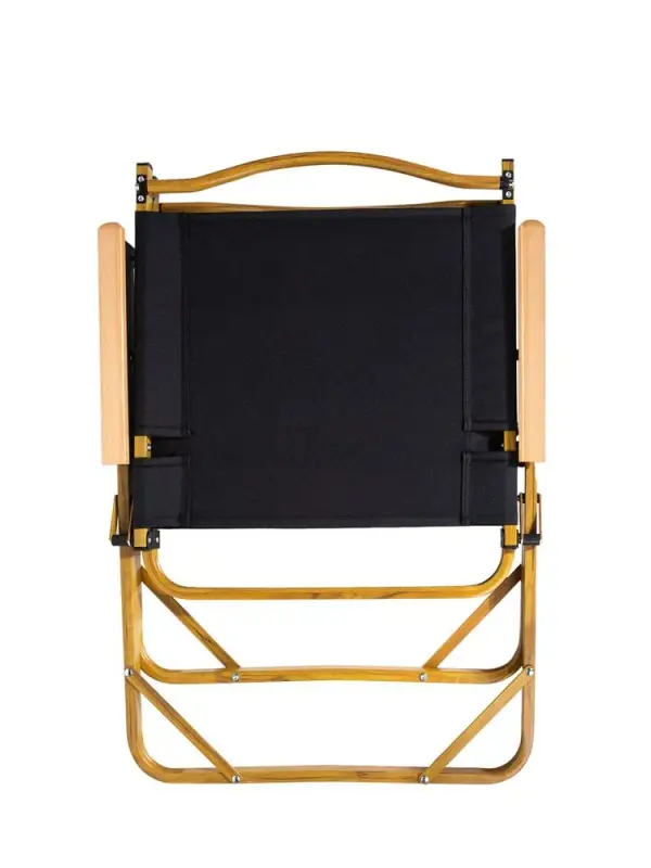 Стул MW02 складной, черный, светлое дерево