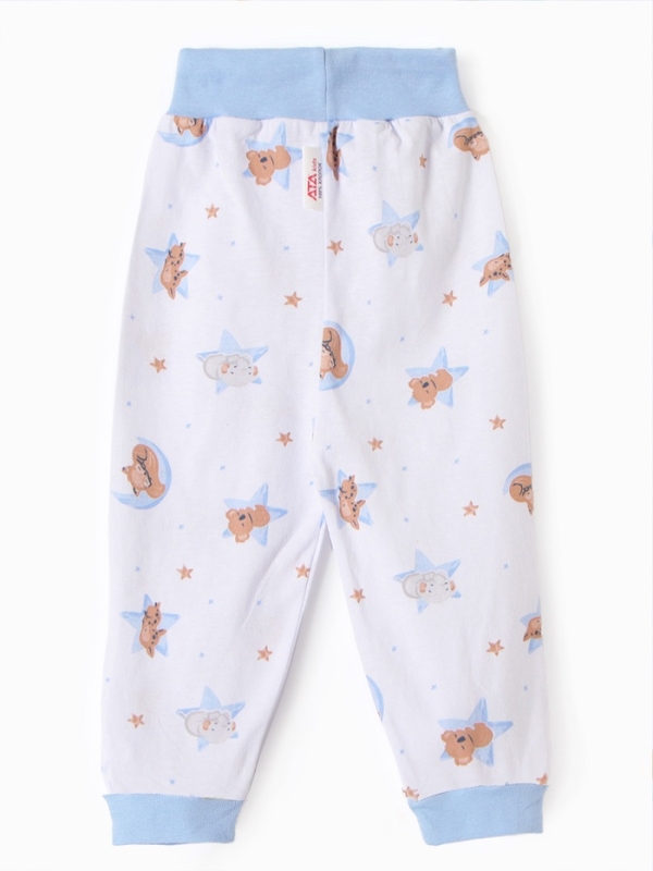 Ползунки с открытой ножкой детские ATA kids &laquo;Сон&raquo;, молочные/голубые, рост 62
