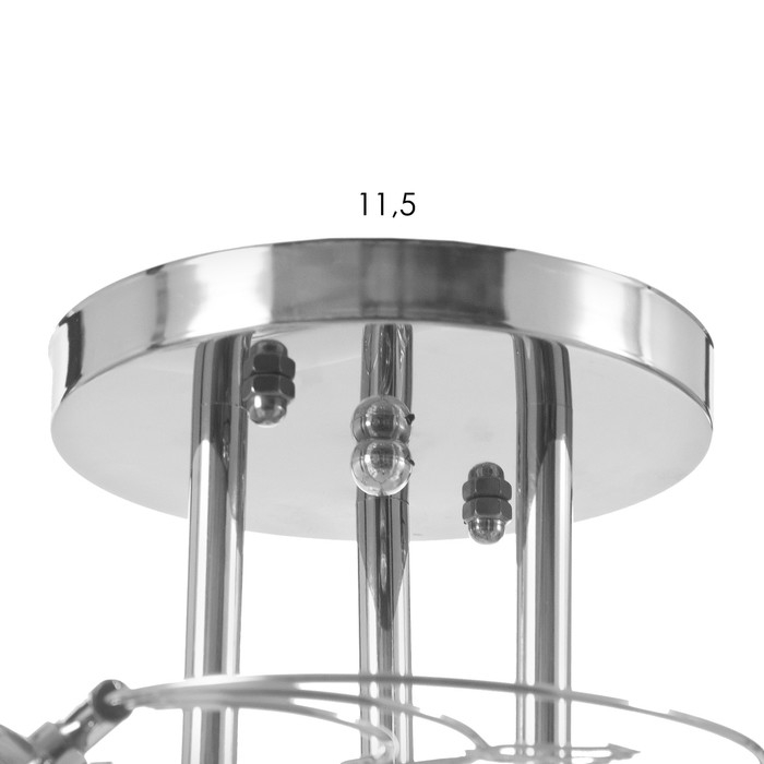 Люстра потолочная Люстра потолочная "Кураж" 3х40Вт Е27 Цвет: Серебро