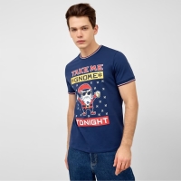 Футболка мужская новогодняя , цвет тёмно-синий, размер 54