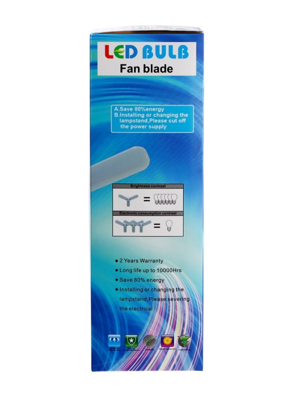 Лампа светодиодная, 30 Вт, E27, 6500K, 220 В, 3 лепестка, белый Лампа светодиодная, 30 Вт, E27, 6500K, 220 В, 3 лепестка, белый