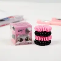 Резинки для волос пружинки &laquo;Котик&raquo;, 4 шт, диам 3,5