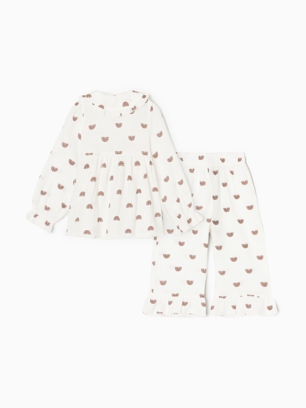 Пижама детская (рубашка и брюки) KAFTAN "Радуга" р.32 (110-116 см)